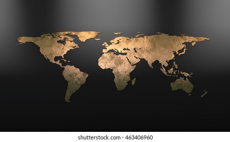 Highly Detailed World Map Labeling Vector Stock Vector (Royalty Free ...