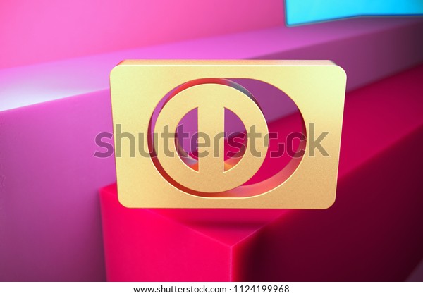 Golden Credit Card Diners Club Icon Stock Illustration 1124199968