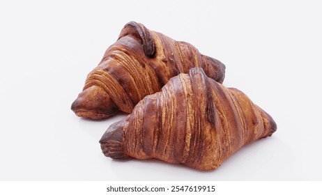 Golden Croissant Pastry with Flaky Layers and Buttery Texture | Ideal for Bakery Branding, Dessert Visualization, Food Photography, and Gourmet Pastry Promotion - Powered by Shutterstock