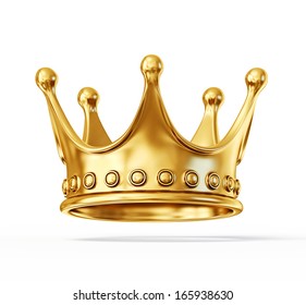 Golden Crown Isolated On White 3d Stock Illustration 1765338530 ...