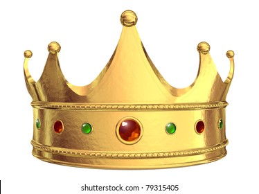 Kings Golden Crown On White Background Stock Photo (Edit Now) 15300034