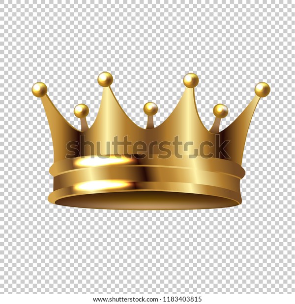 Golden Crown Isolated Transparent Background Stock Illustration 1183403815