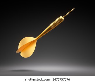 Golden Dart - 3d Illustration