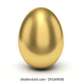 Golden Egg. 3d Render Illustration.