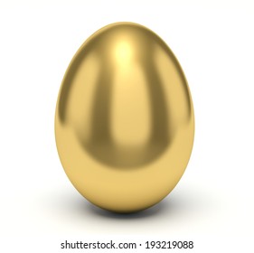 Golden Egg. 3d Render Illustration.