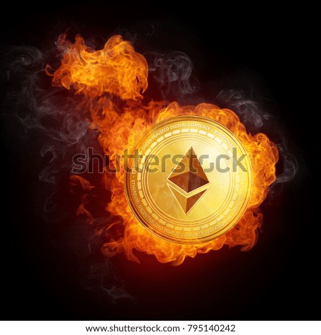 Similar – Image, Stock Photo Flames of fire in charcoal with firewood