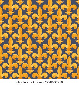 301 Gold fleurs de lis with blue background Images, Stock Photos ...