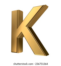 Golden Font Type Letter K Uppercase Stock Illustration 236751364 ...