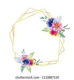 Watercolor Illustration Flowers Bouquet Stock Illustration 1248063547 ...