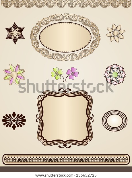 Golden frames,\
borders and page\
decorations
