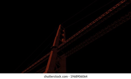 Golden gate bridge. 3d render