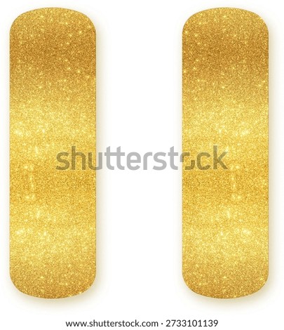 Golden glitter textured pause button icon for media and video player