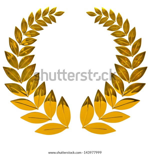 Golden Laurel Wreath Stock Illustration 143977999