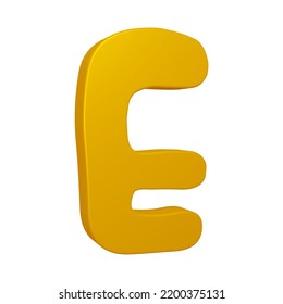 Golden Letter E 3d Render Isolated Stock Illustration 2200375131 ...