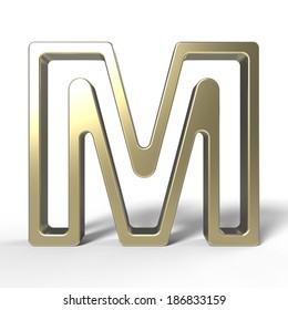 3d Render Golden Alphabet Letter Symbol Stock Illustration 215634844