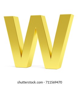 Golden Letter W Collection 3d Image Stock Illustration 711569470