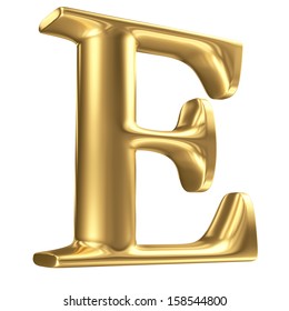 Golden Matte Letter E Jewellery Font Stock Illustration 158657021