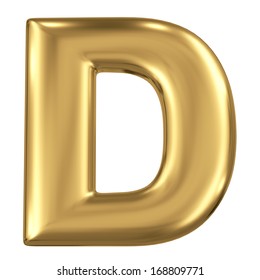 Letter D Gold Solid Alphabet Stock Illustration 157972034