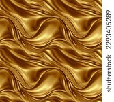 Golden metal surface seamless pattern. Yellow gold texture background. Luxury risch style wallpaper. Digital artistic artwork raster bitmap illustration. Graphic design art.