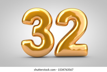 Golden Metallic Balloon Number 24 Isolated Stock Illustration 1534763591