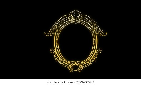 Golden Mirror Frame Gold Border Realistic Stock Illustration 2023602287 ...