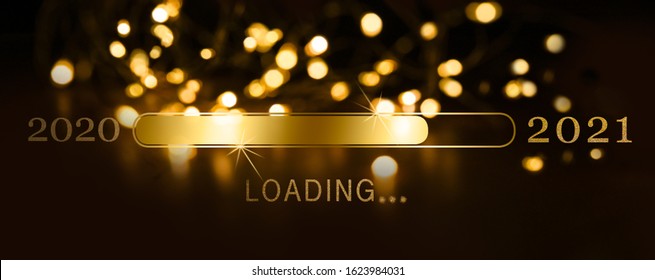 Golden new year`s eve 2020 - 2021 - Powered by Shutterstock