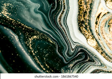 Golden Night. Treasury of art. Swirls of marble. Painting aesthetically mesmerizing. Abstract fantasia with golden powder. Extra special and luxurious- ORIENTAL ART. Ripples of agate. Natural luxury.