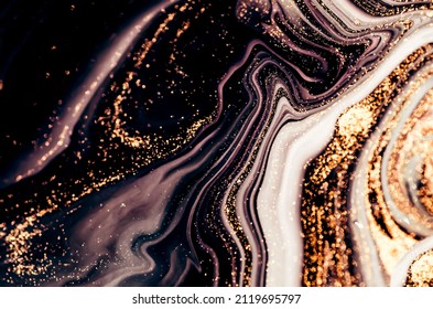 Golden Night. Treasury Of Art. Swirls Of Marble. Painting Aesthetically Mesmerizing. Abstract Fantasia With Golden Powder. Extra Special And Luxurious- ORIENTAL ART. Ripples Of Agate. Natural Luxury.