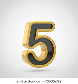 Golden Number 5 3d Render Black Stock Illustration 730006792 | Shutterstock