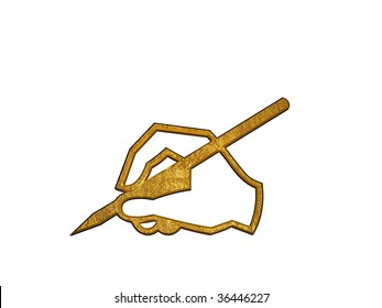 Golden Pen Symbol