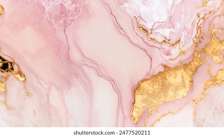 Superficie mármol rosa dorado