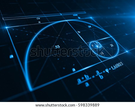 Golden ratio - 3d rendering