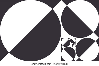 Golden Ratio. Black And White Abstract.
Black And White Circles