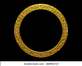 Golden Round Frame