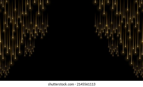 Golden Royal Awards Graphics Background. Lights Elegant Shine Modern Template. Space Falling Star Particles Corporate Template. Classy speedy lines Abstract Certificate Banner Background.