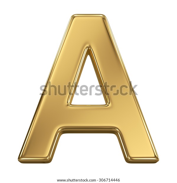 Golden Shining Metallic 3d Symbol Letter Stock Illustration 306714446