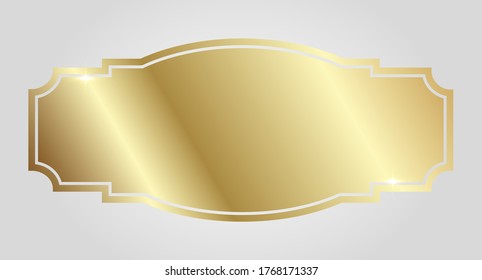 Gold Frame Beautiful Simple Golden Design Stock Vector (Royalty Free ...