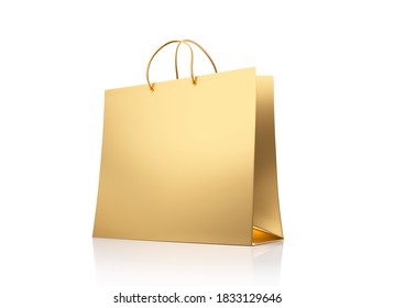 gold leather tote bag