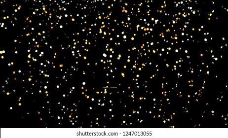 Gold Confetti Rain Festive Holiday Background Stock Vector (Royalty ...