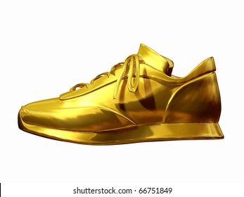 golden sneakers