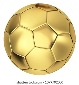 Golden Soccer Ball 3d Illustration Isolated