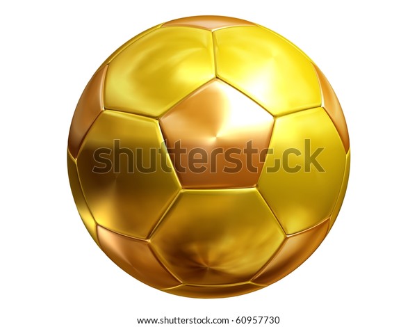 Golden Soccer Ball Stock Illustration 60957730