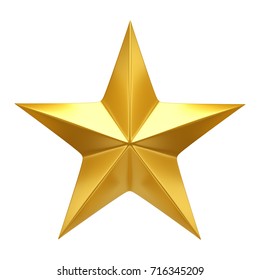 Golden Star  - 3d render