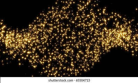 Golden stars background illustration - Powered by Shutterstock