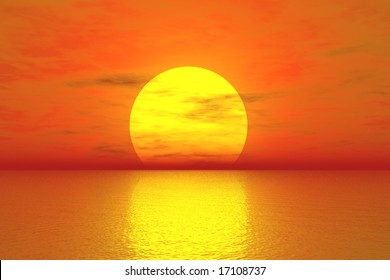 夕日 湖 のイラスト素材 画像 ベクター画像 Shutterstock