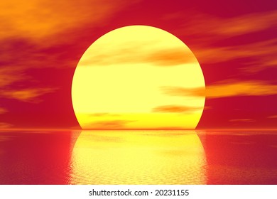 Golden Sunset Stock Illustration 20231155 | Shutterstock