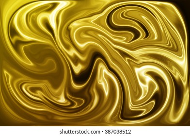 Golden swirl, fractal design image to convey sense of melting gold or honey for your design.