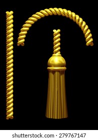 golden Tassel with rope