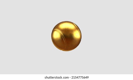 A golden tennis ball floats in the air. 3D rendering illustration. Tennis ball with shiny gold leaf. Promote a sporting event or tennis match. - Powered by Shutterstock