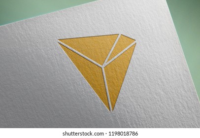 Golden Tron Coin 3d Illustration Symbol Stock Illustration 1198018786 ...